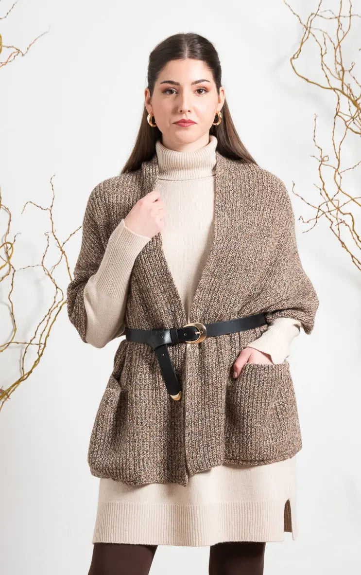 Stola Mulinè con Tasche A.MA DI COLLODEL MARA