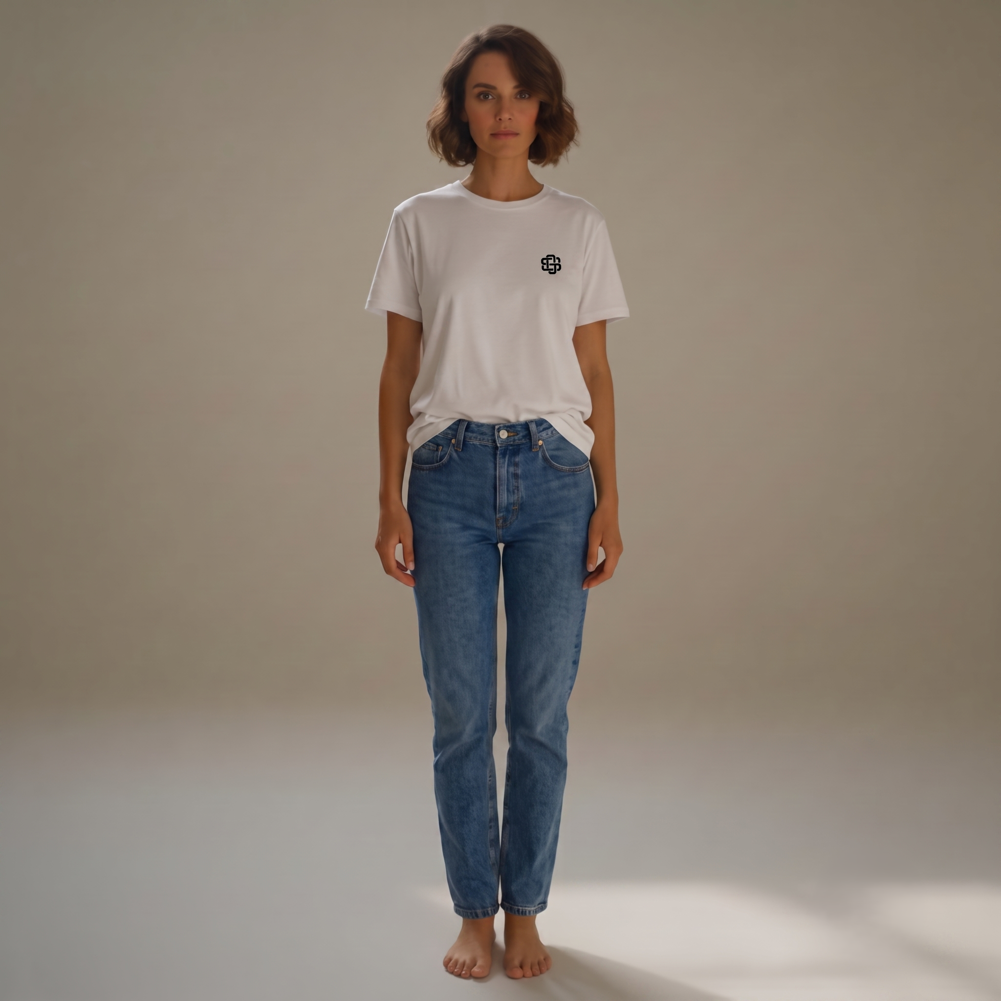 T-shirt unisex puro cotone con logo