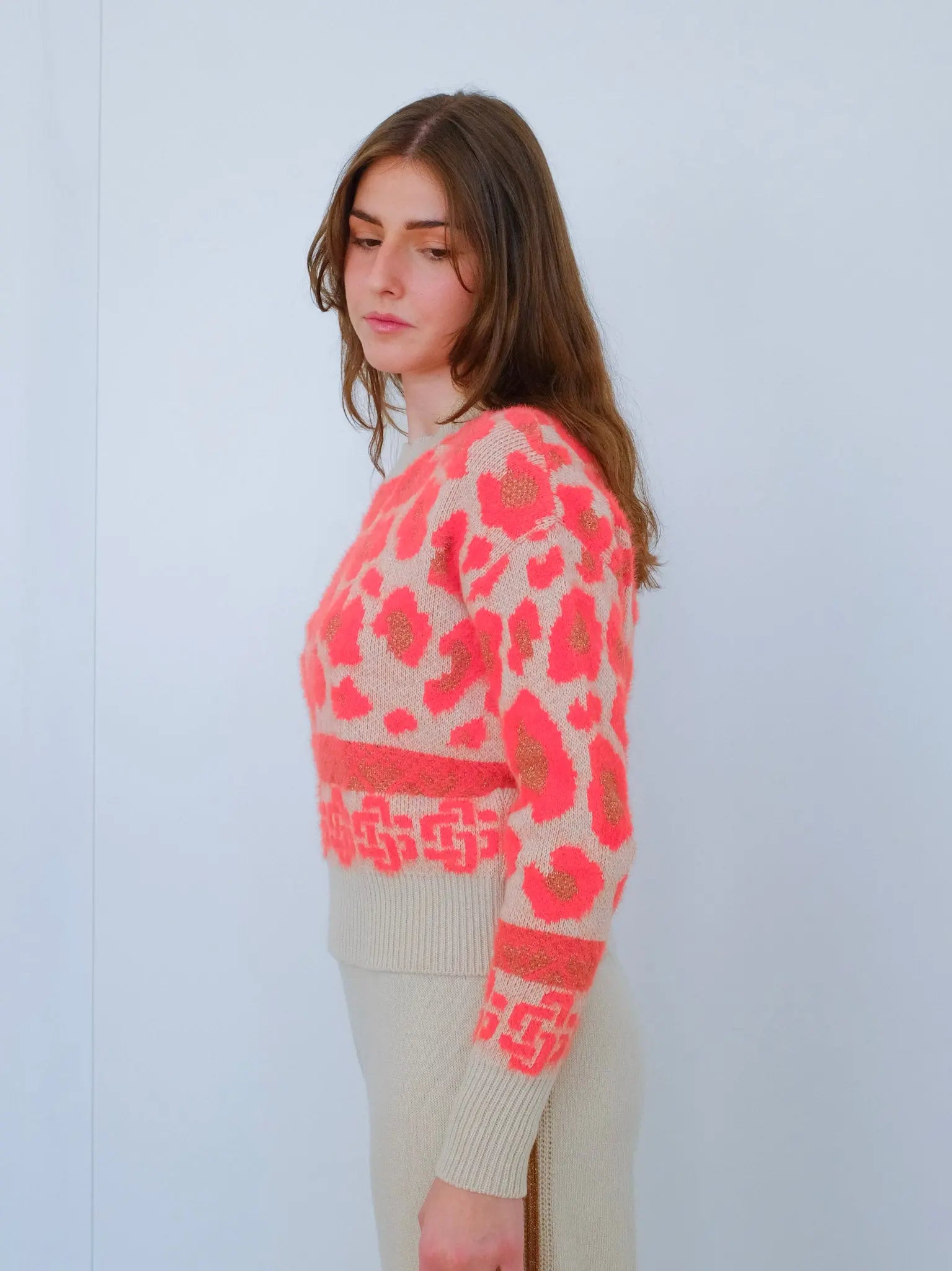 Maglione Jacquard girocollo A.MA DI COLLODEL MARA