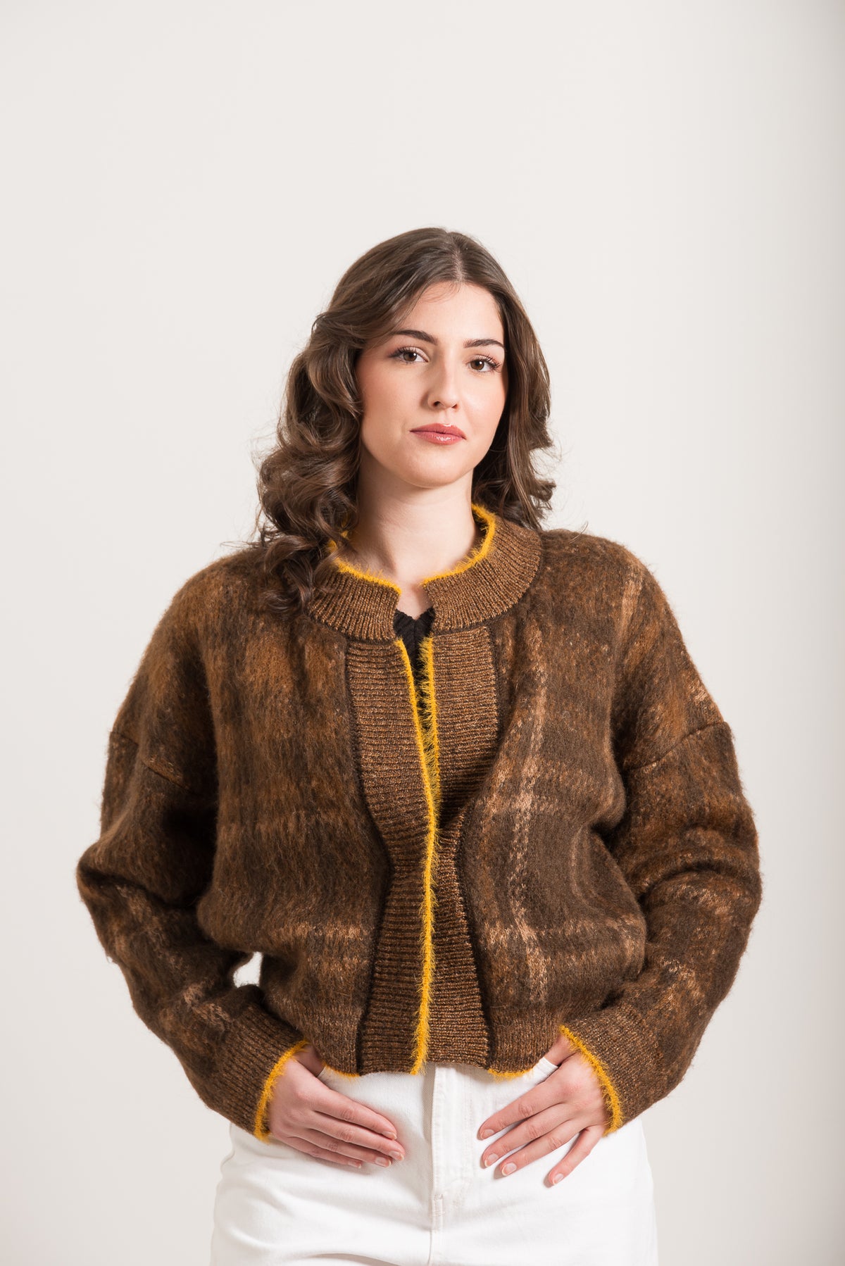 Cardigan Jacquard Tartan