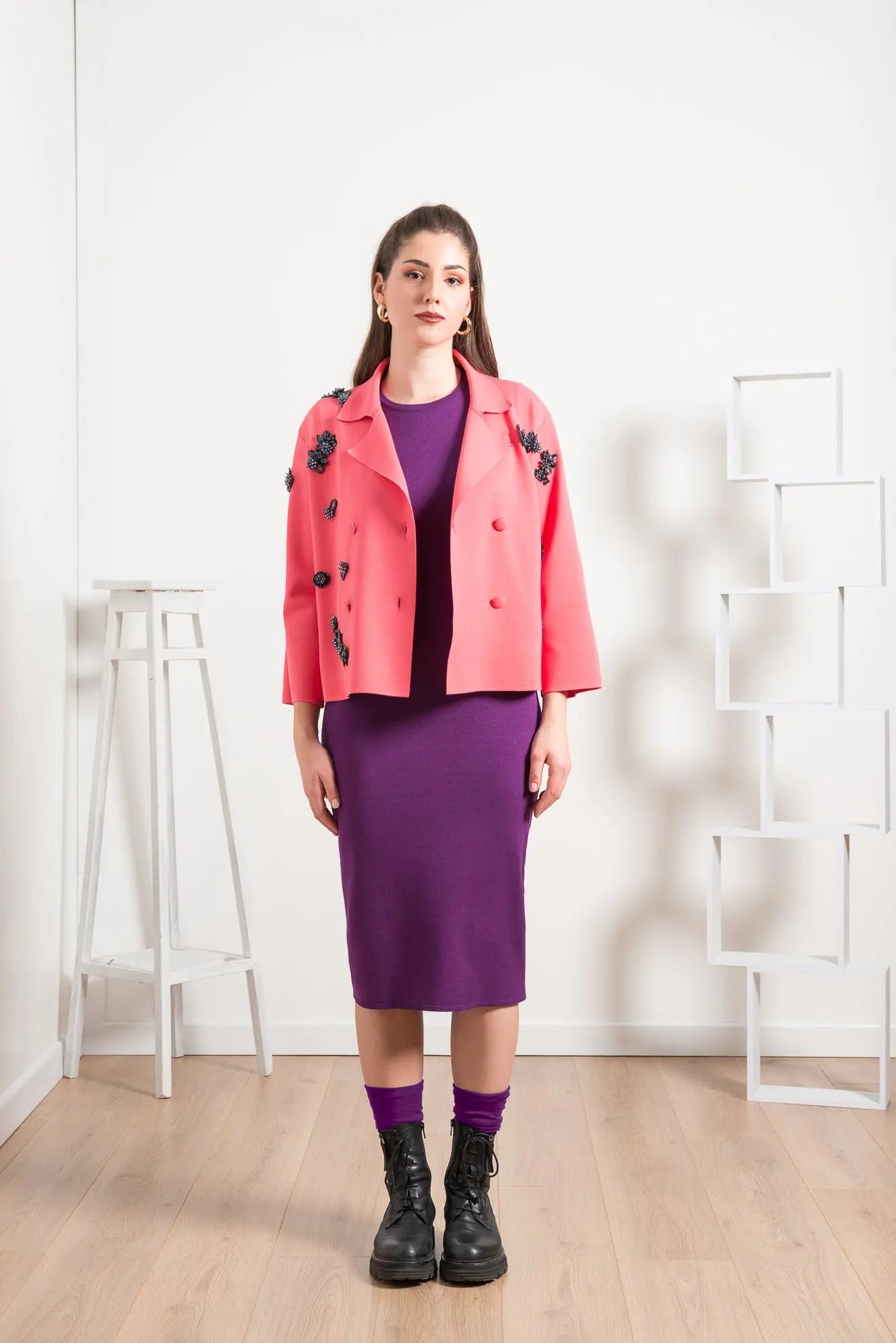 Giacca Doppiopetto con Applicazioni ST.GEORGES