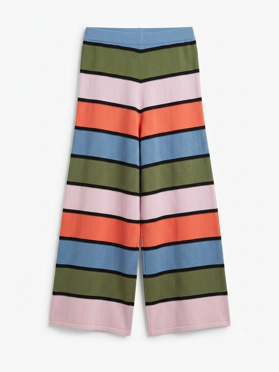 Pantaloni in cotone a righe