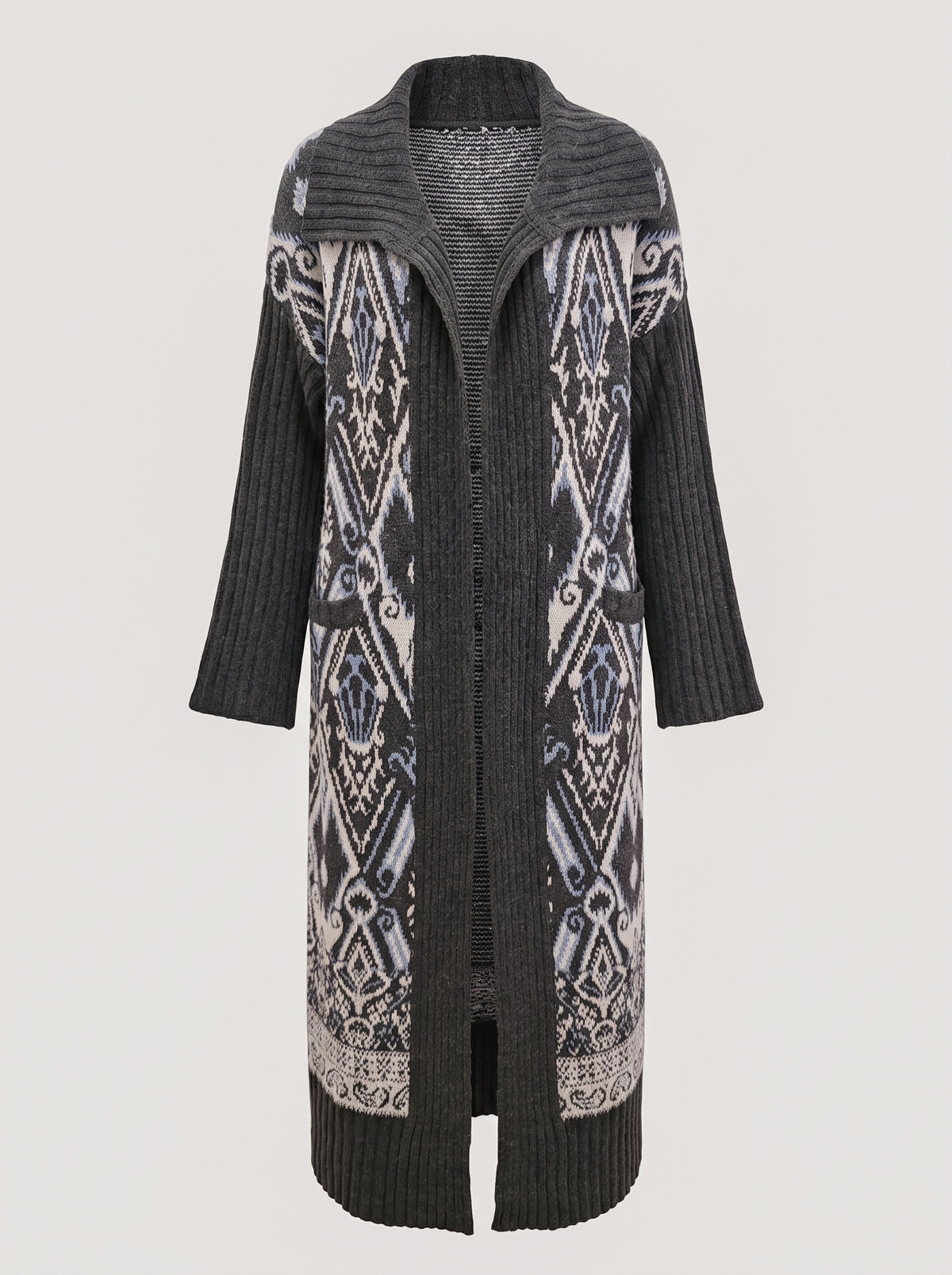 Maxi Cappotto Jacquard Heritage