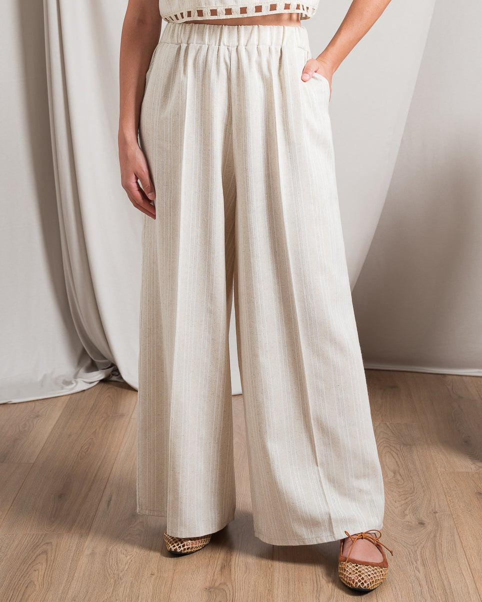 Pantaloni Palazzo in Lino