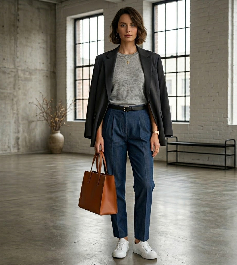 Pantaloni Denim con Tasche