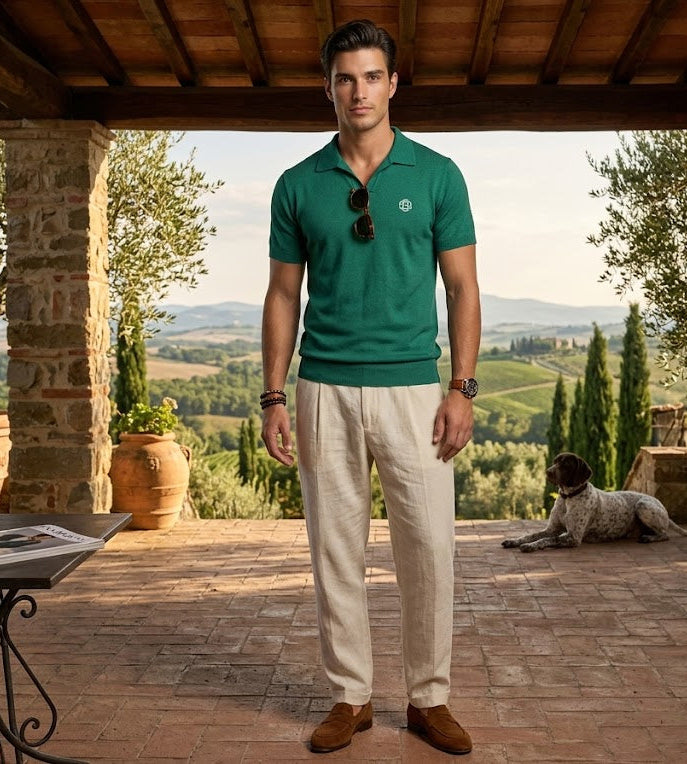 Polo in Cotone con logo ricamato