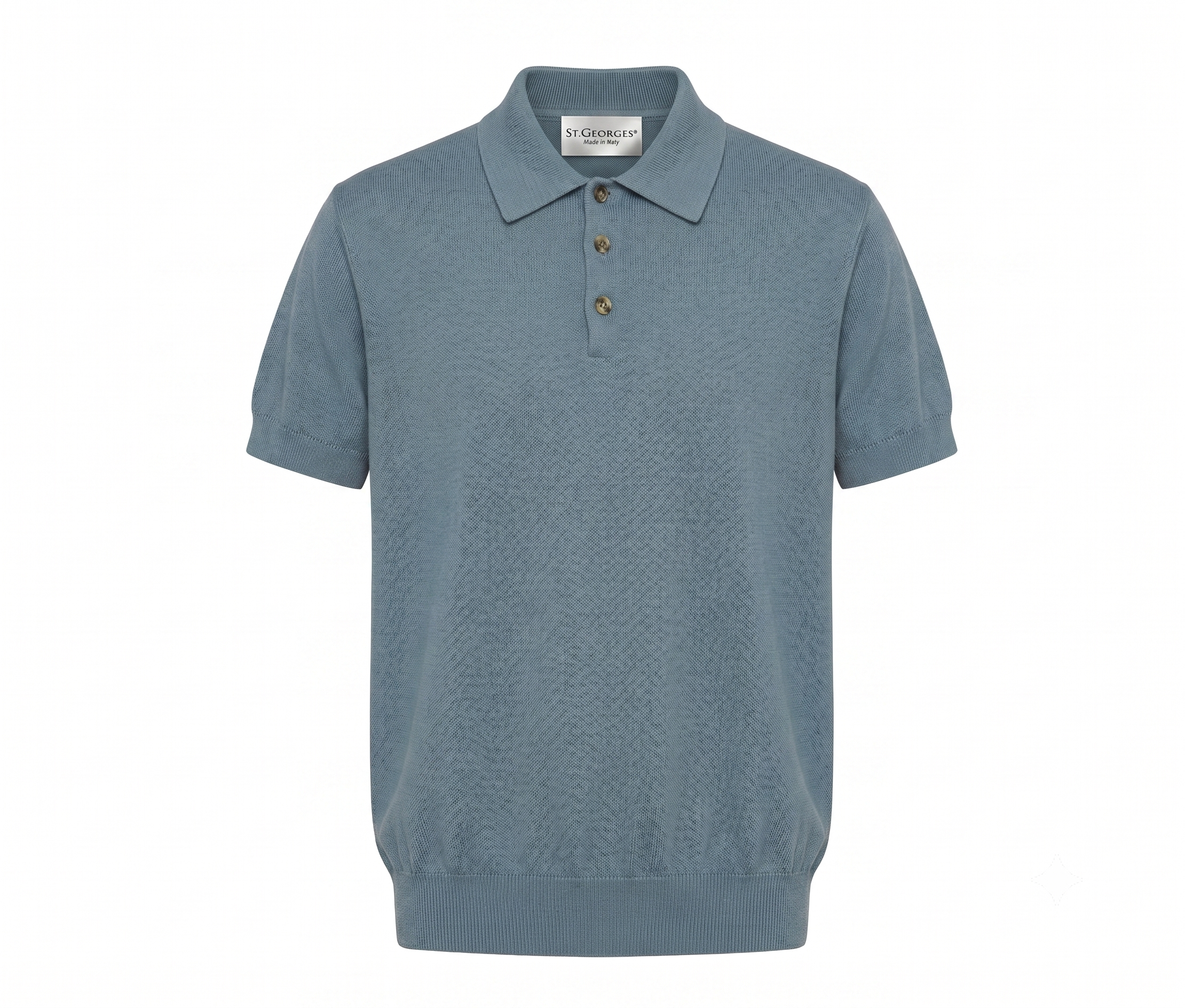 Polo in Cotone avio con bottoni