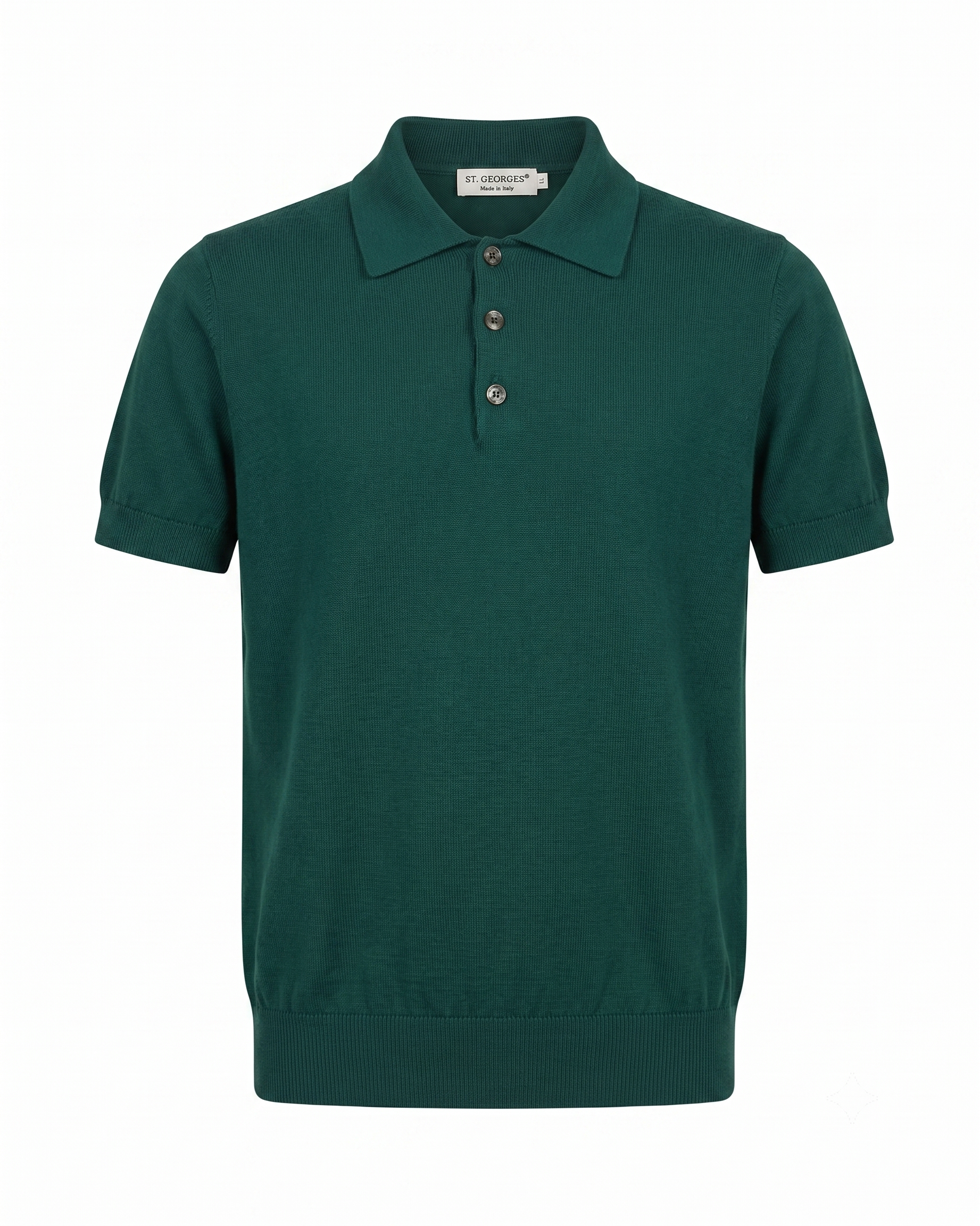 Polo in Cotone verde con bottoni