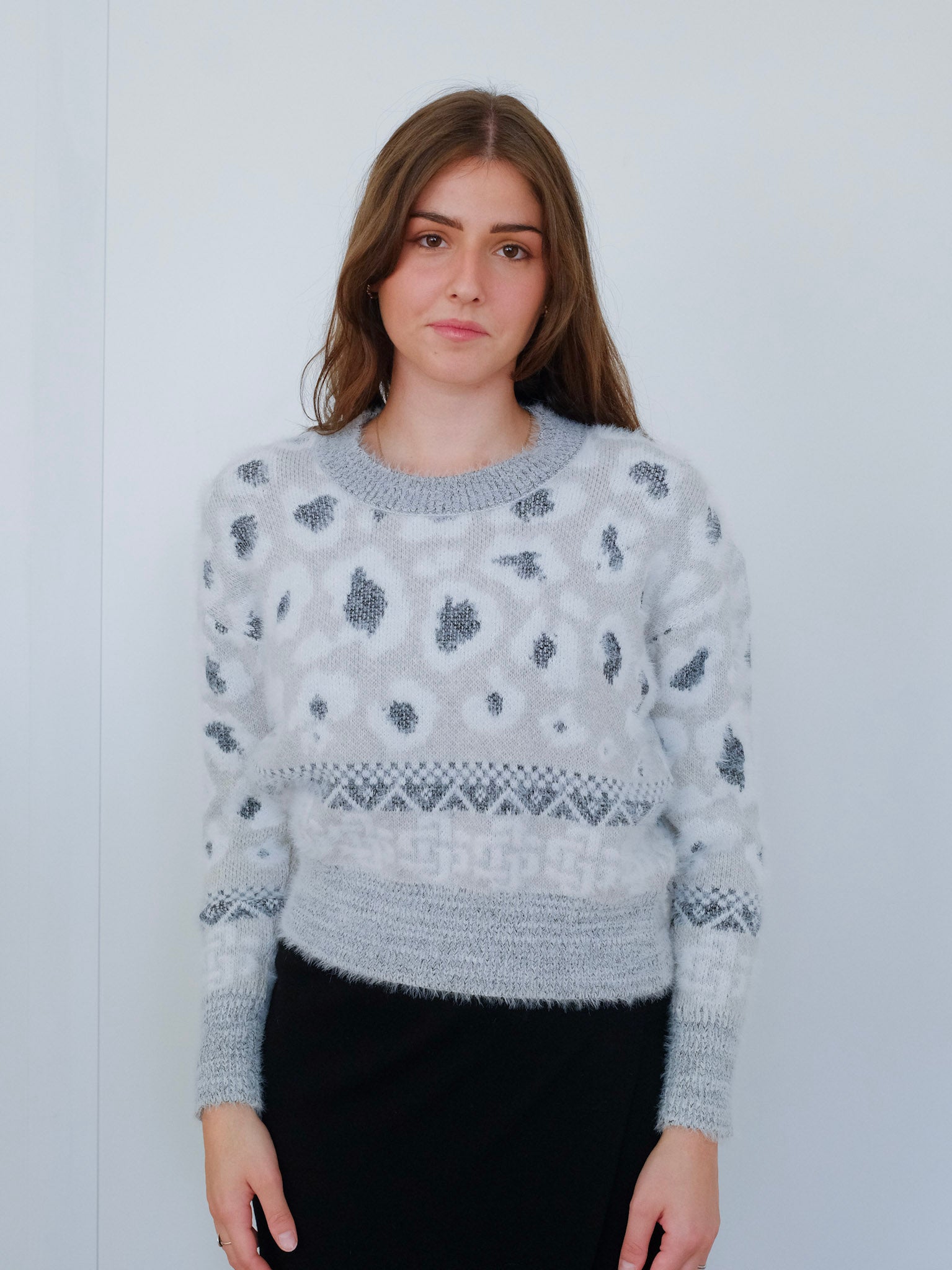 Maglione Jacquard girocollo