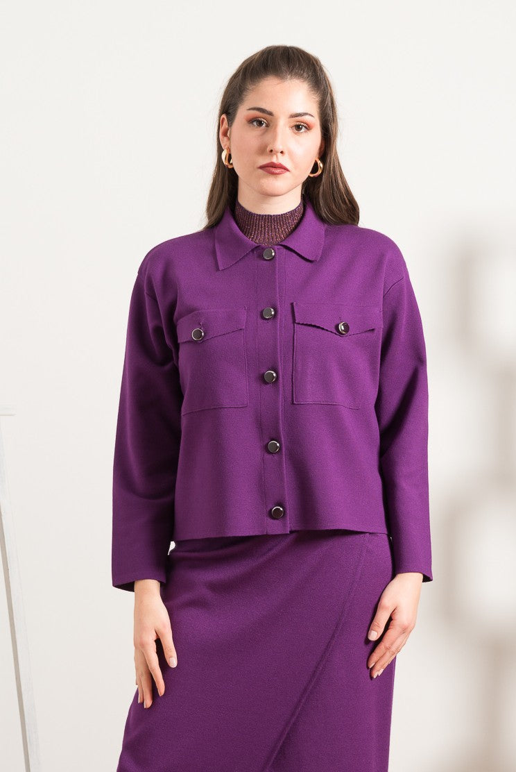 Cardigan con tascone
