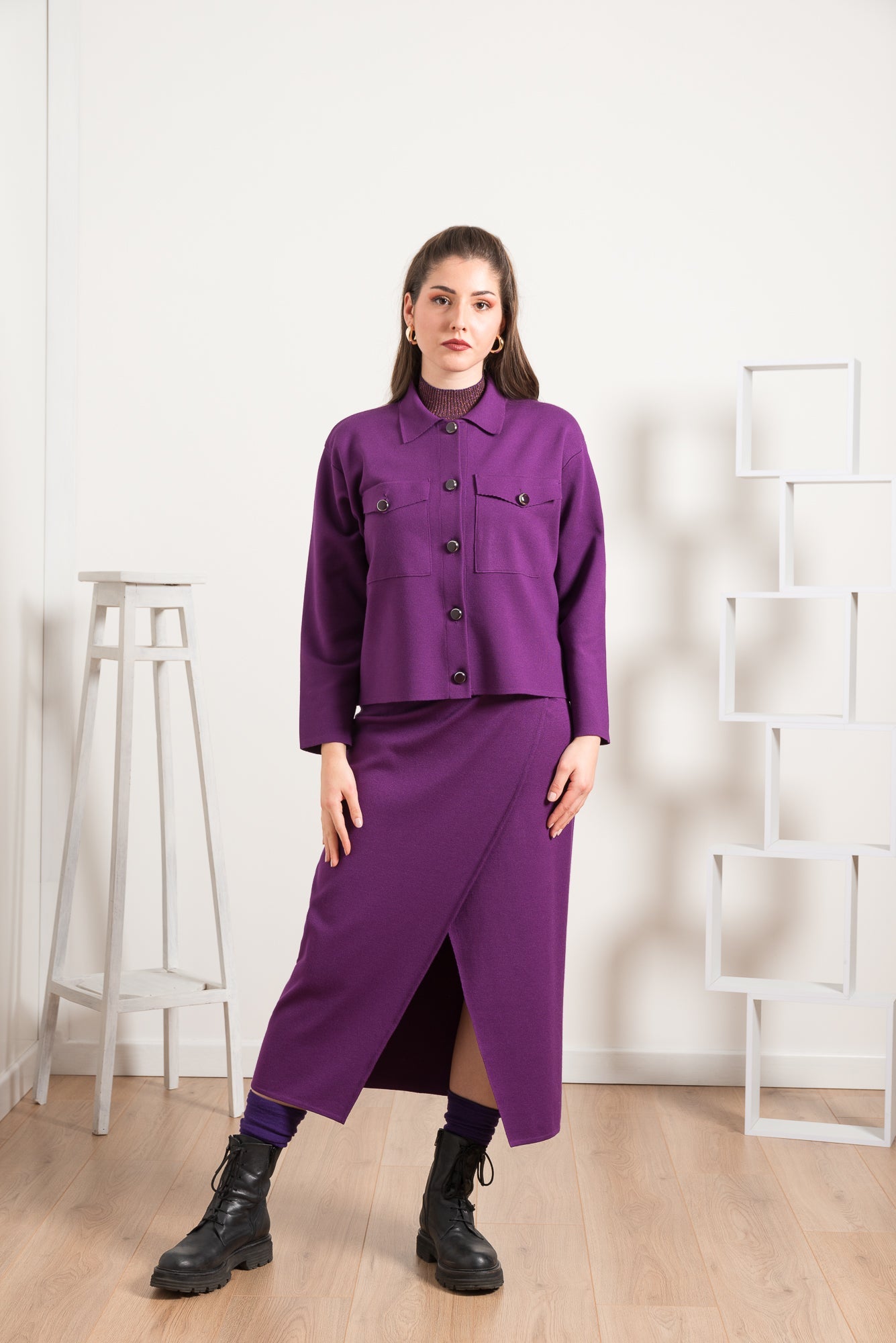 Cardigan con tascone
