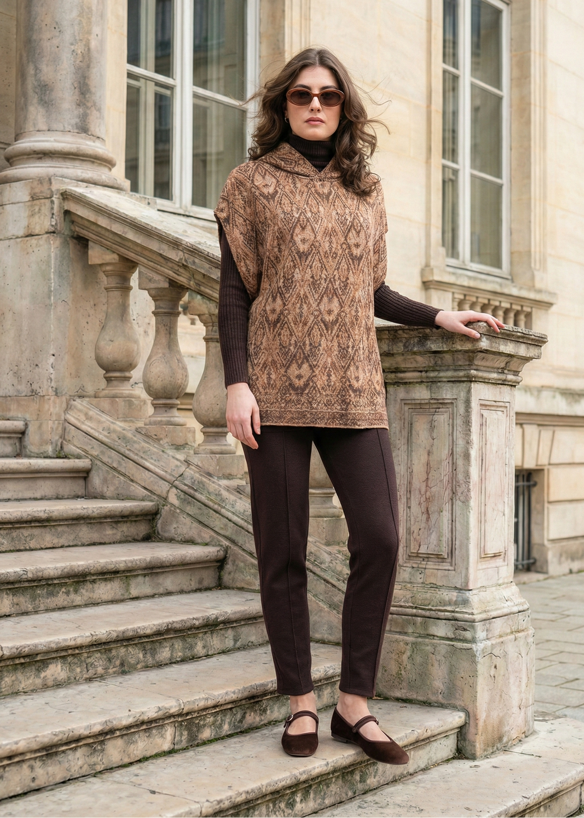 Poncho Jacquard Heritage