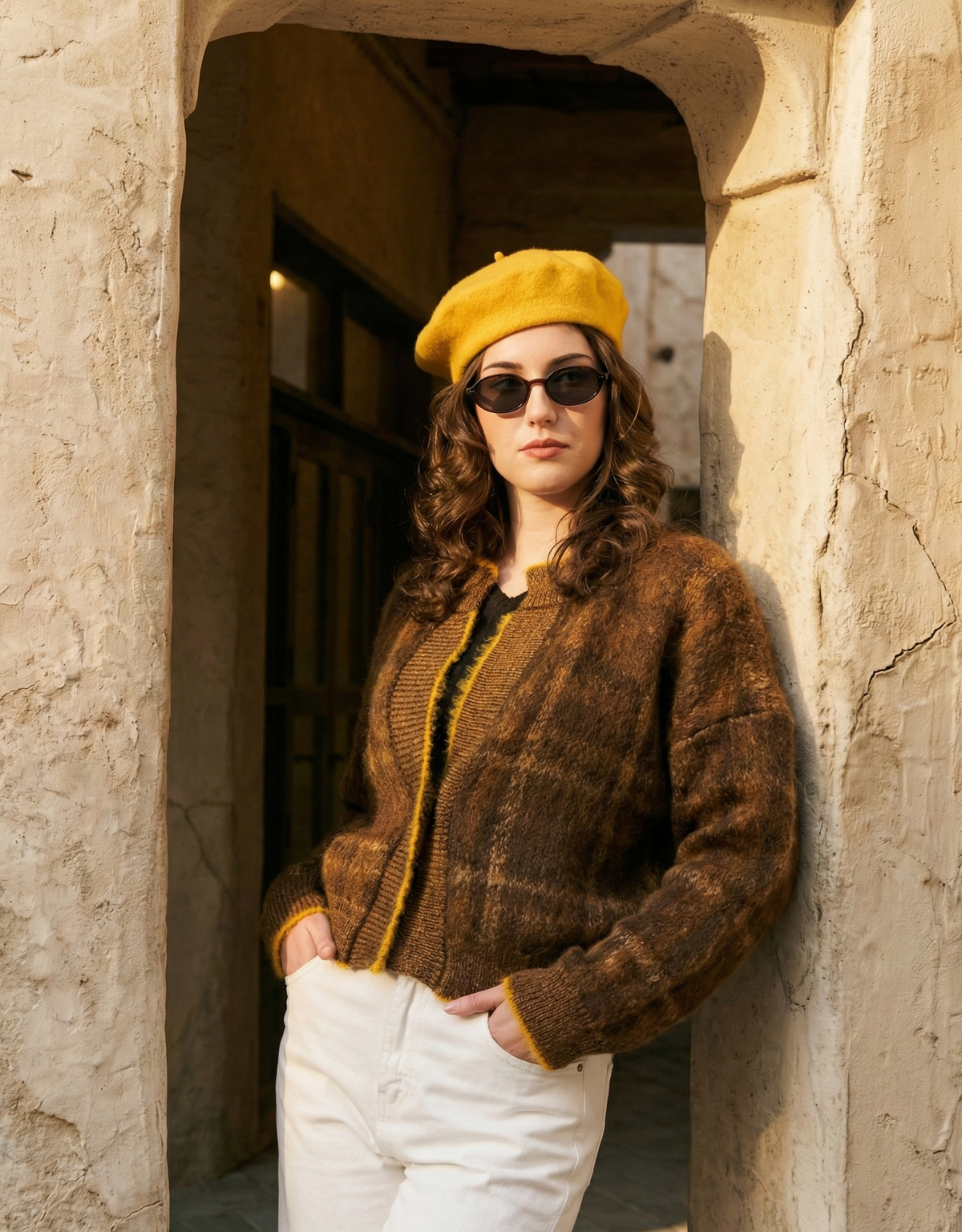 Cardigan Jacquard Tartan