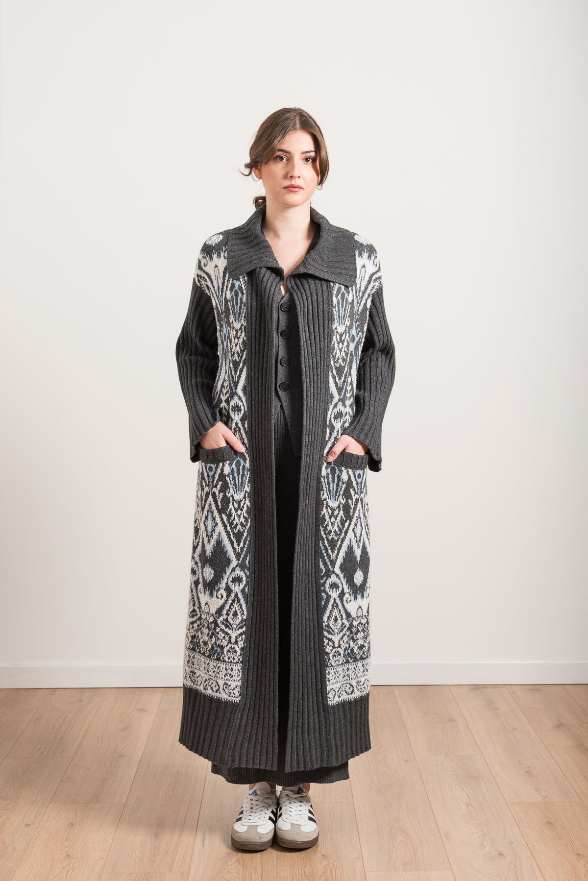 Maxi Cappotto Jacquard Heritage