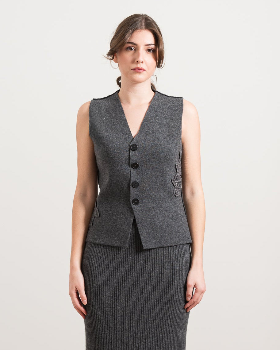 Gilet in Cashmere Blend