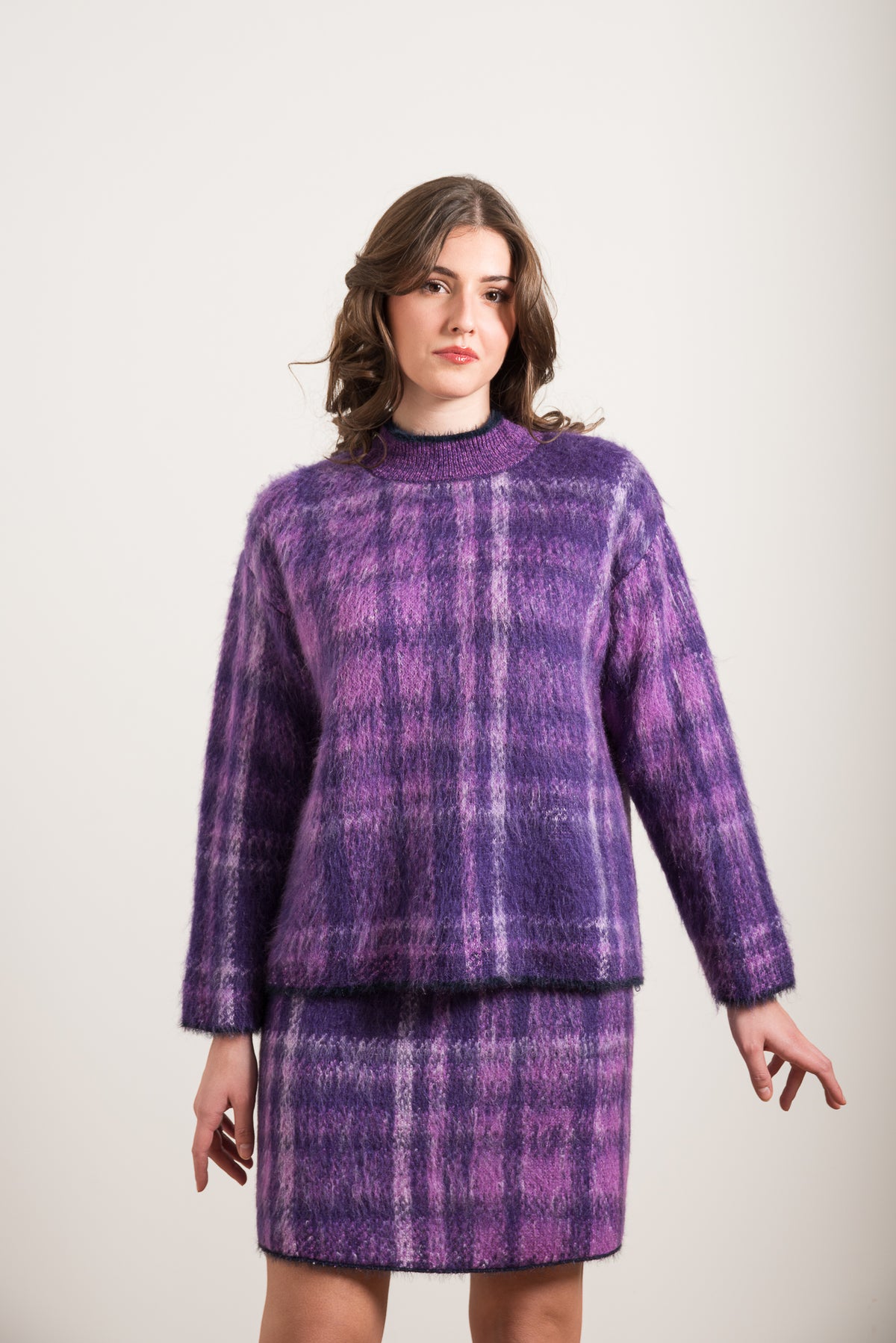 Cardigan Jacquard Tartan