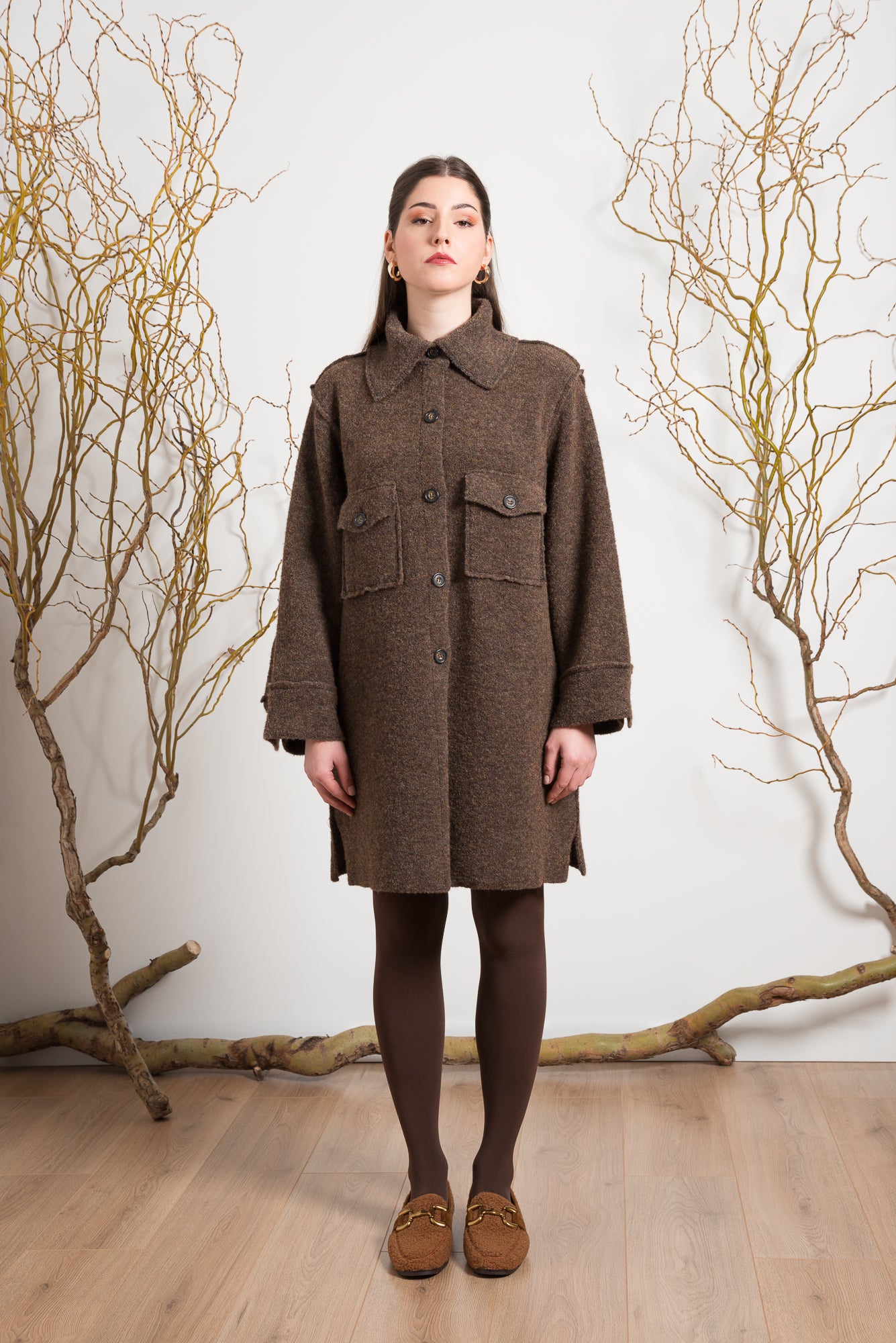 Cappotto Oversize in Lana Bouclé