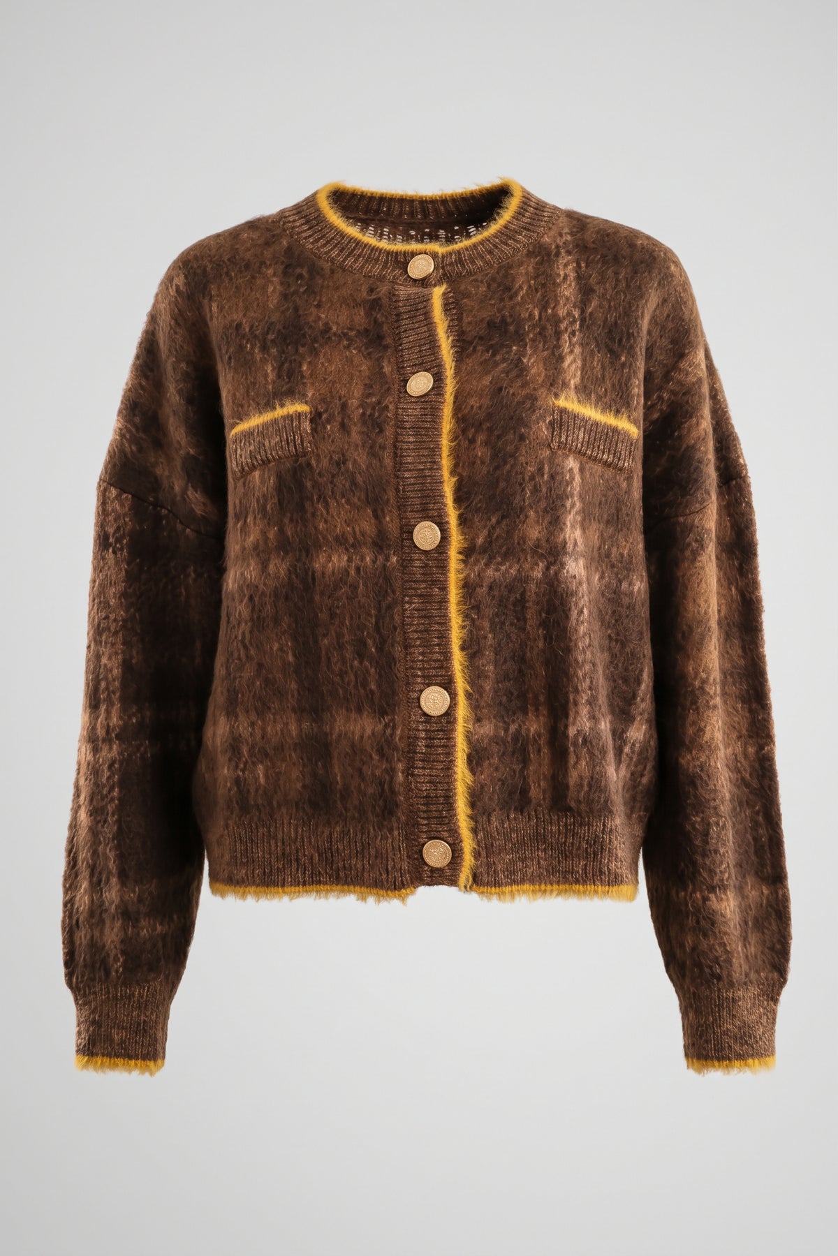 Cardigan Jacquard Tartan
