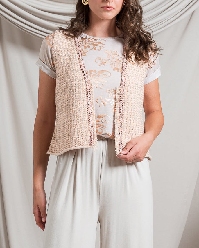 Gilet con passamaneria