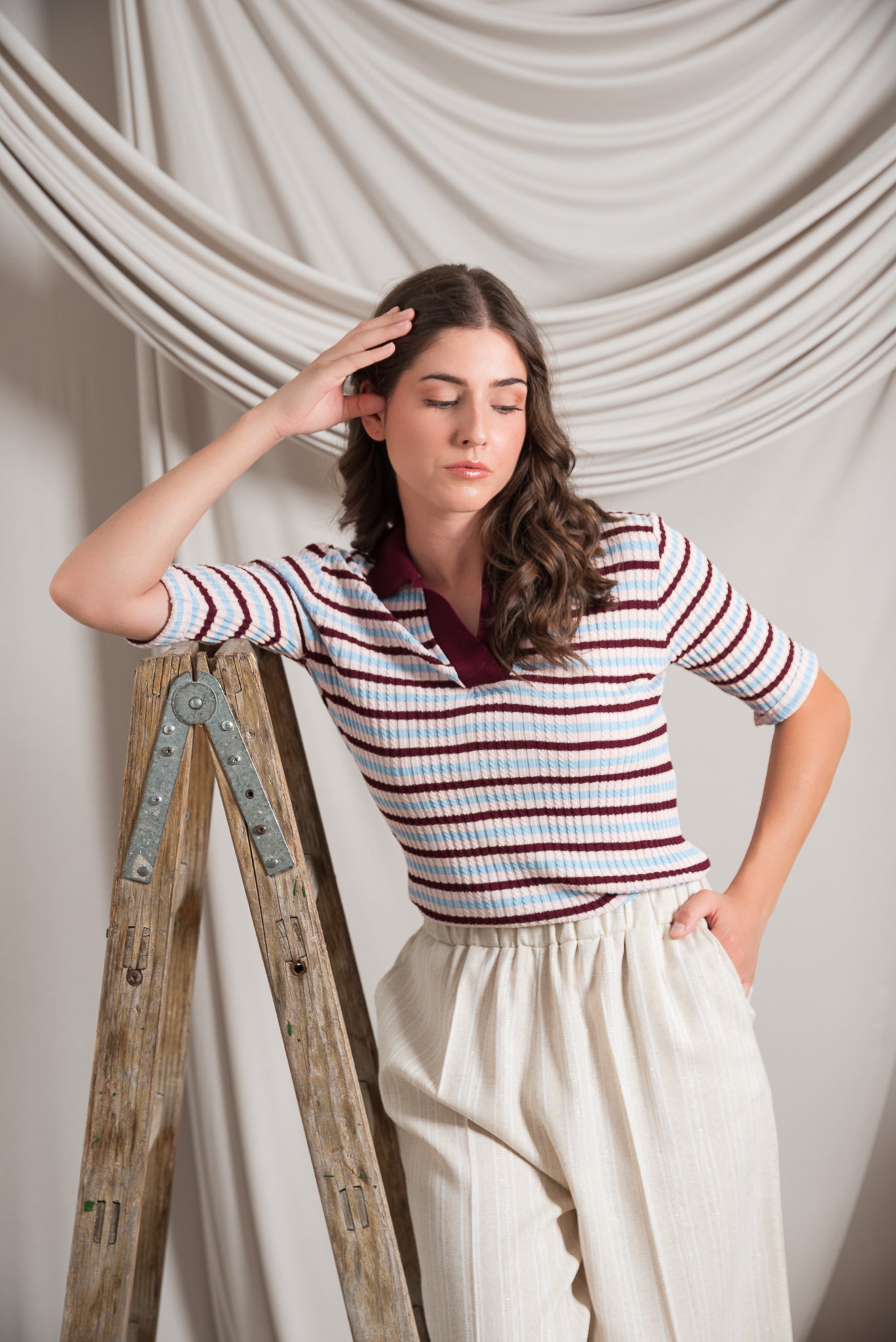 Polo a Costine e Treccine Rigata